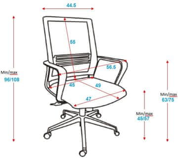 Fort VIŠENAMJENSKA UREDSKA STOLICA GAVY