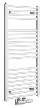 AQUALINE Bijelo čelično grijalo 450x960 mm - el. i kombinirano, centralni priključak