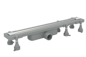 Omp Tea SUMISURA tuš kanalica od nehrđajućeg čelika s rešetkom, podesiva dužina 450-1230 mm, DN50