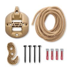 La Siesta CasaMount ovjesno uže za viseću stolicu – crno (1 uže), bež