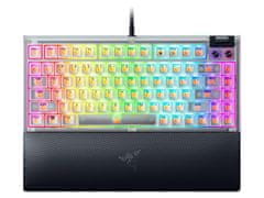 Razer BlackWidow V4 75% mehanička tipkovnica, Razer Orange Tactile, RGB, Phantom White (RZ03-05003500-R3M1)