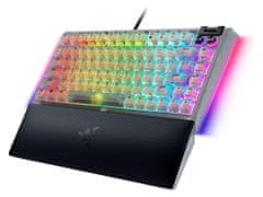 Razer BlackWidow V4 75% mehanička tipkovnica, Razer Orange Tactile, RGB, Phantom White (RZ03-05003500-R3M1)