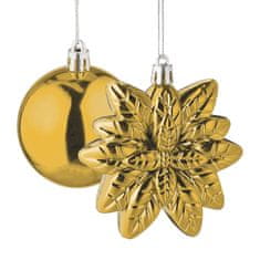 Northix Kuglice za božićno drvce, pakiranje od 100 komada, 10 dizajna, mat, sjajne i svjetlucave završne obrade