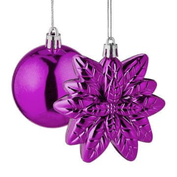 Northix Kuglice za božićno drvce, pakiranje od 100 komada, 10 dizajna, mat, sjajne i svjetlucave završne obrade