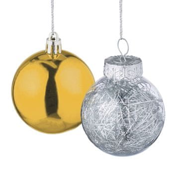 Northix Kuglice za božićno drvce, set od 101 komada, razni oblici, mat, sjajna i svjetlucava završna obrada