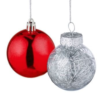 Northix Kuglice za božićno drvce, set od 101 komada, mat, sjajne i svjetlucave završne obrade