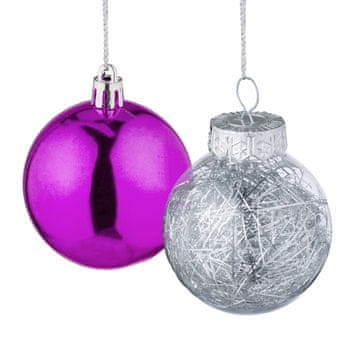 Northix Kuglice za božićno drvce, set od 101 komada, mat, sjajne i svjetlucave završne obrade