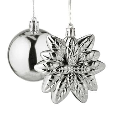 Northix Kuglice za božićno drvce, set od 100 komada, mat, sjajna i svjetlucava završna obrada