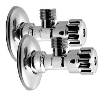 AQUALINE AQUALINE Kromirani Kutni Ventil 1/2"x3/8", Bez Filtra, Par