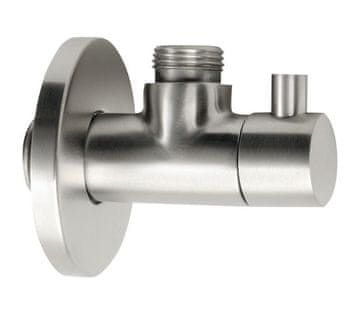 SAPHO MINIMAL kutni ventil s rozatom za hladnu vodu, 1/2"x 3/8", mat nehrđajući čelik