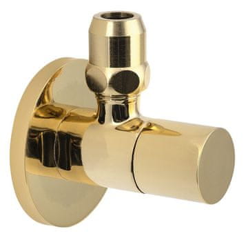SAPHO Kompaktni Kružni Kutni Ventil, 1/2"x3/8", Zlatni Mosazni Dizajn