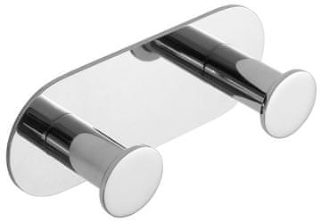 SAPHO Samoljepljiva dvostruka kuka X-ROUND, nehrđajući čelik, sjajni krom