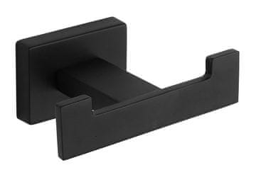 AQUALINE APOLLO Crni Mat Dvostruki Kupaonski Vješalica