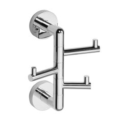 SAPHO LARISSA rotirajuća trostruka kuka, kromirana završna obrada