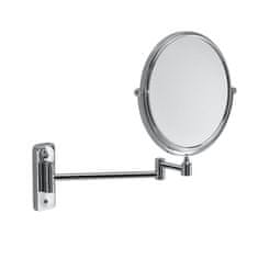Gedy GAIA Obostrano Kosmetičko Zrcalo za Kupaonice, Kromirani Čelični Okvir, Ø180mm