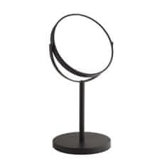 Gedy ANNA kozmetičko ogledalo za stajanje, Ø 163mm, dvostrano, crna mat završna obrada