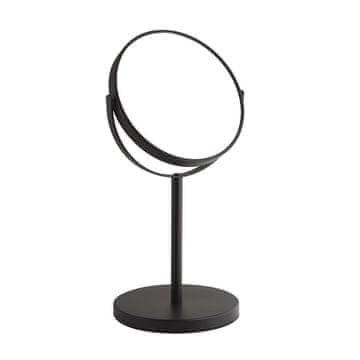 Gedy ANNA kozmetičko ogledalo za stajanje, Ø 163mm, dvostrano, crna mat završna obrada