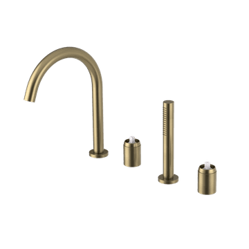 SAPHO Četverodijelna miješalica za rub kade, mat zlatna, SAPHO ULTRAMIX