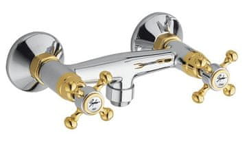 SAPHO ANTEA Zidna Tuš Miješalica, Krom/Zlato Retro Dizajn