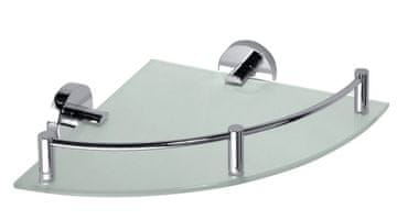 SAPHO Kutna Staklena Polica X-ROUND s Drškom, 255x60x230 mm, Kromirana