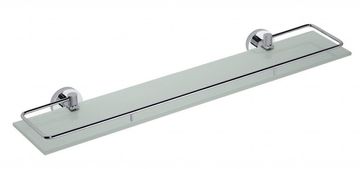 SAPHO Staklena Polica SAPHO X-ROUND, 600x130mm, Matirano Staklo, Kromirana Završna obrada