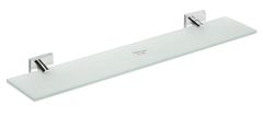 SAPHO Staklena Polica X-SQUARE, Matirano Staklo, 600x55x130 mm, Krom završna obrada