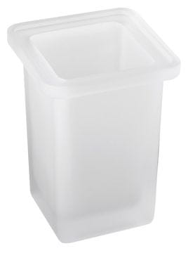 Gedy ABELINE Kvadratna Čaša, Mliječno Staklo, 75x105x75 mm