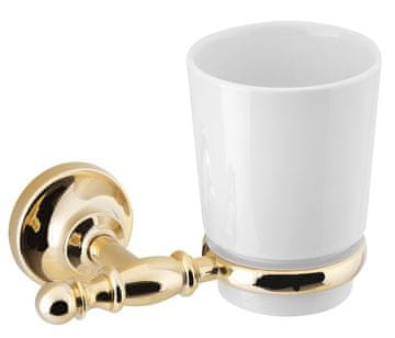 SAPHO PERLA Staklena Čaša, Keramika, Zlatna Obrada