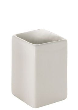 Gedy VERBENA Keramički Držač za Četkice, Kvadratni, Bijeli, 65x100x65 mm