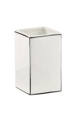 Gedy LUCREZIA četvrtasta keramička čaša za kistove, bijela