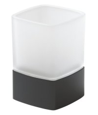 Gedy GEDY LOUNGE Staklena Čaša za Četkice, Mat Crna