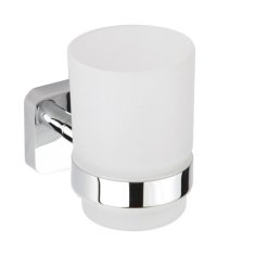 SAPHO Čaša i držač za četkice SAPHO INSIA, kromirano mliječno staklo, 67x96x107 mm