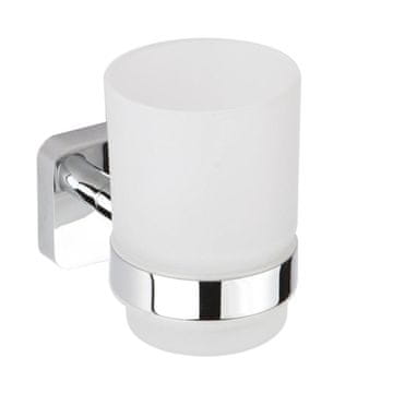 SAPHO Čaša i držač za četkice SAPHO INSIA, kromirano mliječno staklo, 67x96x107 mm