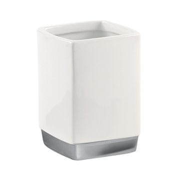 Gedy LUCY Keramička Posuda za Četkice - Bijela, Hranata, 73x103x73mm