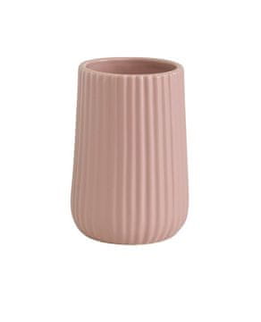 Gedy MARIKA keramička čaša za četkice za zube, ružičasta, 80x116 mm