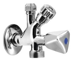 AQUALINE Kombinirani ventil s kromiranjem 1/2"x3/4"x3/8" AQUALINE