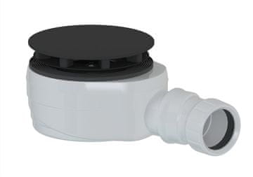 POLYSAN Sifon za tuš kadu, Ø90mm, DN40, niski profil, crna mat pokrivka