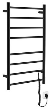 SAPHO REDONDO Električni Sušač Ručnika, Okrugli, 500x900 mm, 75 W, Crna Mat