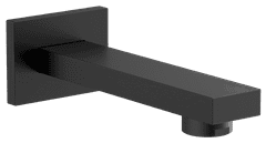 SAPHO Mat crna zidna tuš cijev, mesing, 160 mm