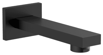 SAPHO Mat crna zidna tuš cijev, mesing, 160 mm