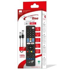 Jollyline programabilni daljinski upravljač s USB-C za 4 uređaja + kabel