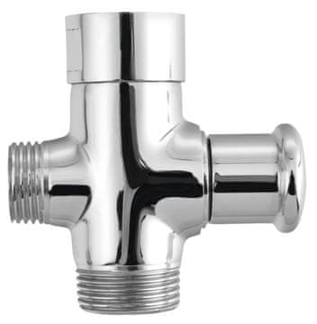 AQUALINE Kromirani preklopni ventil za bateriju F3/4"-M1/2"xM3/4" AQUALINE