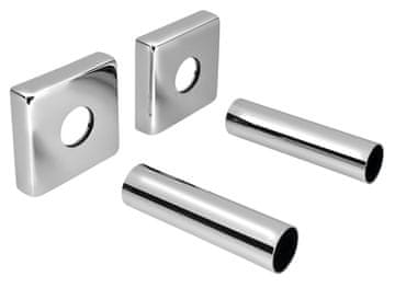 SAPHO Set kromiranih kvadratnih pokrovnih rozeta, 50x50 mm