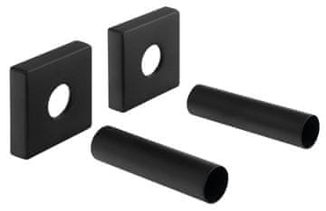 SAPHO Crni mat kvadratni pokrov, set rozet SAPHO 50x50mm