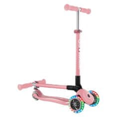 Globber Primo skuter, sklopivi, sjajni kotači, pastelno ružičasta (432-211-3)