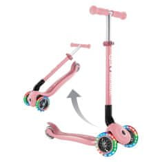 Globber Primo skuter, sklopivi, sjajni kotači, pastelno ružičasta (432-211-3)