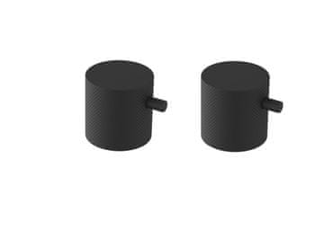 SAPHO Mat crna upravljačka ručica SAPHO, par, mesing premium kvalita