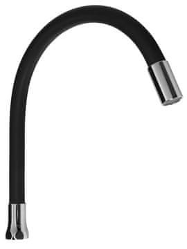 AQUALINE Fleksibilni crni mat izljev za slavinu 470mm 3/4"