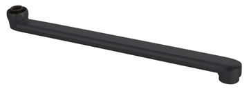 AQUALINE Crni mat izljevni nanožnik, 220mm, AQUALINE, ravnog oblika