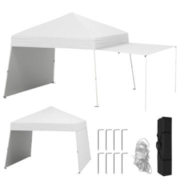 Northix Sklopivi paviljon šator 430x280 cm bijeli UV zaštita